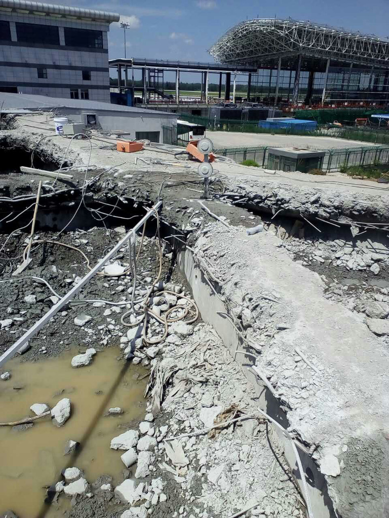 鄭州基坑支護樁拆除樓板切割別墅拆除改造水泥墻開門洞