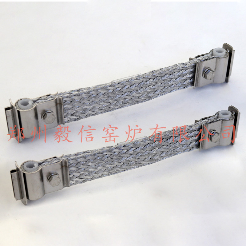 10毫米电阻丝连接杆接线带不锈钢夹子双孔编织带