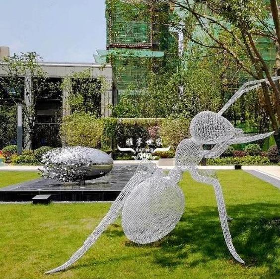 雅亭厂家定制不锈钢户外景观雕塑艺术户外摆件城市家具