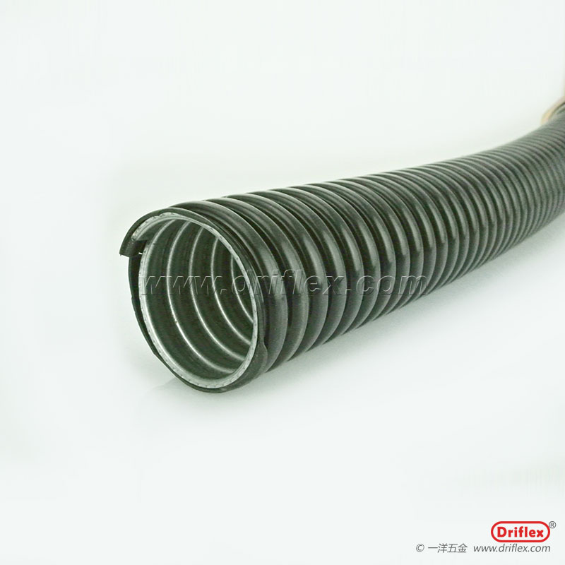 包塑金属软管黑色波浪型金属软管配铜镀镍90度弯头