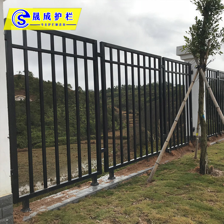 工厂外墙防爬围栏东莞包安装庭院护栏从化铁艺锌钢栅栏