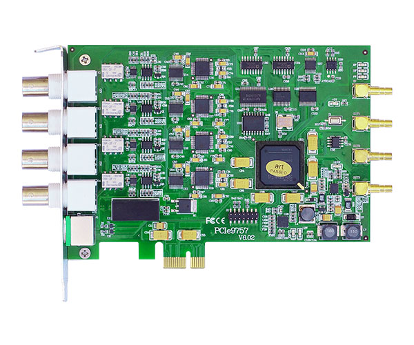 阿��泰科技���采集卡4路同步AD采集PCIe97574