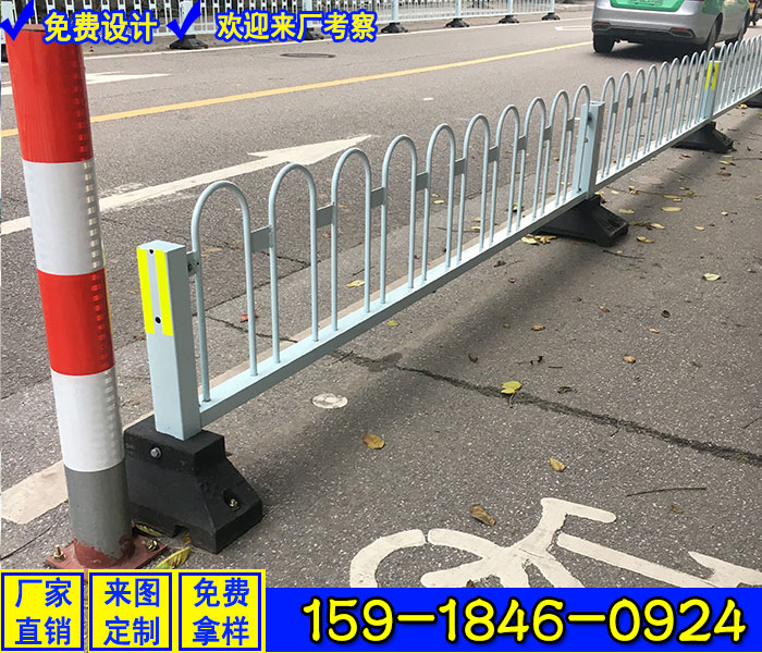 广州白云区市政护栏旧路改造人行道栏杆白色道路护栏